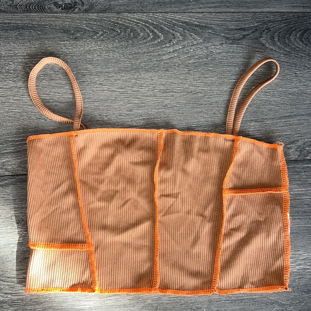 Prettylittlething spaghetti strap crop top